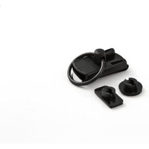 KEY-BAK KK2 Locking Removable Key or Small Electronics Holder, Belt Clip, Adhesive Pads Included, Black (0308-704)