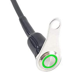 Universal Stainless Steel LED Motorcycle Switch ON-Off Handlebar Adjustable Mount Waterproof Switches Button DC12V Fog Light Cycling retail (A-Green-Latching)