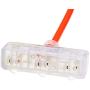 Amazon Basics Outdoor Extension Cord with Lighted 3 Outlets, Orange, 50 Foot