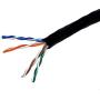 Monoprice 1000FT 24AWG Cat5e 350MHz UTP Solid, Riser Rated (CMR), Bulk Ethernet Bare Copper Cable - Black