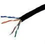 Monoprice 1000FT 24AWG Cat5e 350MHz UTP Solid, Riser Rated (CMR), Bulk Ethernet Bare Copper Cable - Black