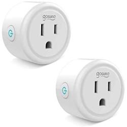 Gosund Smart Plug Works with Alexa and Google Home, 2.4GHz Wifi enabled Remote Control Smart Outlet, No Hub Required,ETL Listed(2 Packs)