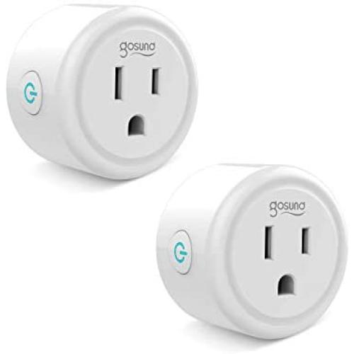 Gosund Smart Plug Works with Alexa and Google Home, 2.4GHz Wifi enabled Remote Control Smart Outlet, No Hub Required,ETL Listed(2 Packs)