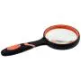 Kare & Kind 8X Handheld Reading Magnifier - 75MM Large Magnifying Lens - Non-Slip Soft Handle - Use for Science, Reading, Insect and Plant Observation - for Kids, Adults, Elderly (Orange)