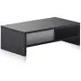 FITUEYES Computer Monitor Stand Clamp Desk TV Shelf Risers 16.7 inch 2 Tiers Monitor Stand Save Space Black