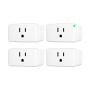 VOCOlinc Smart Plug Mini Siri WiFi Outlet Socket Works with HomeKit (iOS13+) Alexa Google Assistant Nest Hub Voice Control Remote Access Timer No Hub Required 15A 1800W 2.4GHz Smartbar (4PACK)