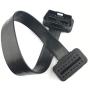 ARTECKIN Full 16pin OBD II OBD2 Male to Female Extension Cable Flat Ribbon Cable with Angled connectors 30cm/1ft 16pin