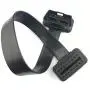 ARTECKIN Full 16pin OBD II OBD2 Male to Female Extension Cable Flat Ribbon Cable with Angled connectors 30cm/1ft 16pin