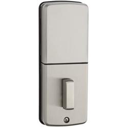 Kwikset 99070-101 Powerbolt 2 Door Lock Single Cylinder Electronic Keyless Entry Deadbolt Featuring SmartKey Security in Satin Nickel