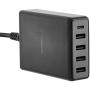 Amazon Basics 5-Port Wall Charger (60W) with 4 USB-A Ports and 1 USB-C Port with 30W Power Delivery - Black Amazon Basics 5-Port Wall Charger (60W) with 4 USB-A Ports and 1 USB-C Port with 30W Power Delivery - Black