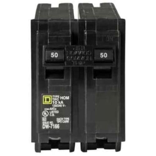 Your One Source HOM250CP 50-Amp 2-Pole Plug-On Circuit Breaker