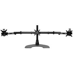 Ergotech Triple LCD Monitor Desk Mount Stand with Telescopic Wings, Fully Adjustable Mount for 3 Screens up to 27 inches, 25 lbs. Weight Capacity per Pivot, Black