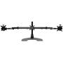 Ergotech Triple LCD Monitor Desk Mount Stand with Telescopic Wings, Fully Adjustable Mount for 3 Screens up to 27 inches, 25 lbs. Weight Capacity per Pivot, Black