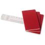 Moleskine Cahier Journal, Soft Cover, Large (5'' x 8.25'') Plain/Blank, Cranberry Red, 80 Pages (Set of 3)