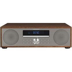 Crosley CR3501A-WA Fleetwood Bluetooth FM Clock Radio and CD Player, Walnut