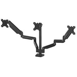 Fellowes Platinum Series Adjustable Triple Monitor Arm (8042601), Black