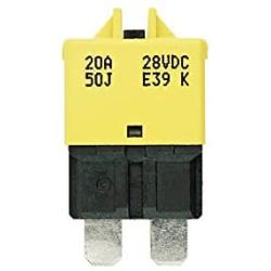 LENKRAD 20 Amp 5pcs Yellow Manual Reset Low Profile ATS Circuit Breakers 12V - 28V DC (20A)