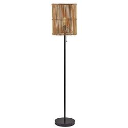 Adesso 4198-12 Cabana Floor Lamp, 58 in, 60W, Dark Bronze Finish, 1 Tall Lamp