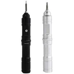 Screwdriver X 1 Rechargeable Low Noise Aviation Aluminium Mini Electric Screwdriver For Dismounting Electronic Products and Home Appliance - (Color: Silver)