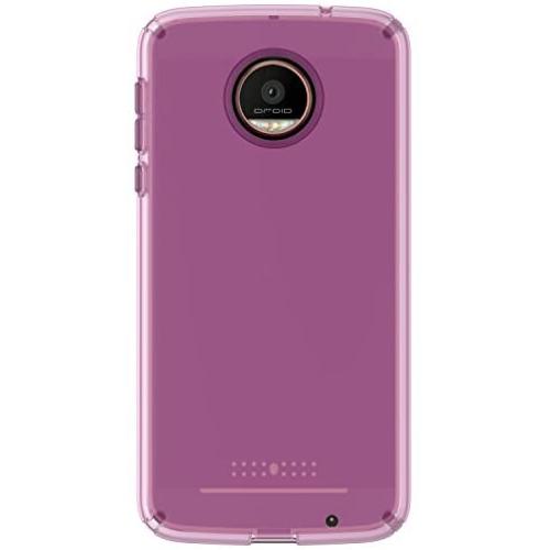Speck Products CandyShell Clear Case for Moto Z Force Droid Smartphone, Beaming Orchid Purple Clear