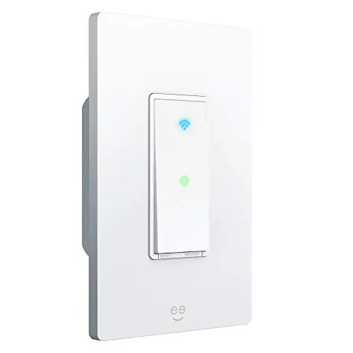 Geeni TAP Smart Light Switch, White, 1 Switch - No Hub Required - Requires Neutral Wire - Smart Light Switch Works with Amazon Alexa, Google Assistant &, Requires 2.4 GHz Wi-Fi