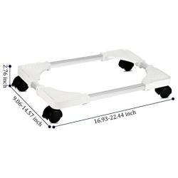 Liitrton Mobile CPU Stand Adjustable Computer Tower Stand with 4 Caster Wheels Fits Most PC (White)