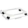 Liitrton Mobile CPU Stand Adjustable Computer Tower Stand with 4 Caster Wheels Fits Most PC (White)