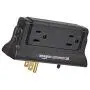 AmazonCommercial Black, 6-Pack Mounted Wall Adapter Tap Surge Protector