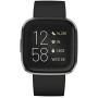 Fitbit Versa 2 Health and Fitness Smartwatch with Heart Rate, Music, Alexa Built-In, Sleep and Swim Tracking, Black/Carbon, One Size (S and L Bands Included)