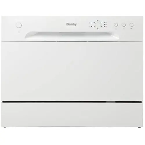 Danby DDW621WDB Countertop Dishwasher with 6 Place Settings, 6 Wash Cycles and Silverware Basket, Energy Star-Rated with Low Water Consumption and Quiet Operation