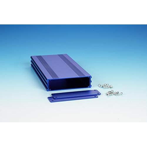 B2-220BL: Blue Anodized, Extruded Aluminum Electronic Enclosure Project Box Electronic DIY Case, size 8.66''x 4.27''x1.18'' / 220 x 108.5 x 30mm (LWH)