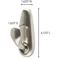 Command Forever Classic Metal Hook, Large, Brushed Nickel, 2-Hooks (FC13-BN-2ES), Decorate Damage-Free