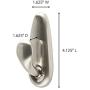 Command Forever Classic Metal Hook, Large, Brushed Nickel, 2-Hooks (FC13-BN-2ES), Decorate Damage-Free