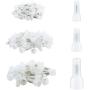 Onite 100PCS Transparent Protective Closed End Crimp Cap Terminal Connectors,Nylon Power Cable Wire Connector Kit(22-16AWG,16-14AWG,12-10AWG)