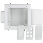 DATA COMM Electronics 45-0051-WH Recessed AV/HDMI Cable Conceal Plate with Expandable Media Box and Dual Power Receptacle