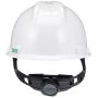 MSA-475358 White V-Gard Polyethylene Cap Style Hard Hat With 4 Point RatchetRatchet Suspension