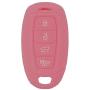 WEIBISS 2pcs 4 Buttons Key Fob Cover Case Protector Shell Remote Jacket Keyless Entry Holder Bag for Hyundai Kona Azera Grandeur IG, Black Pink