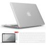 IBENZER MacBook Air 11 Inch Case Model A1370 A1465, Soft Touch Plastic Hard Shell Case Bundle with Keyboard Cover & Screen Protector for Apple Laptop Mac Air 11, Clear, A11CL+2A