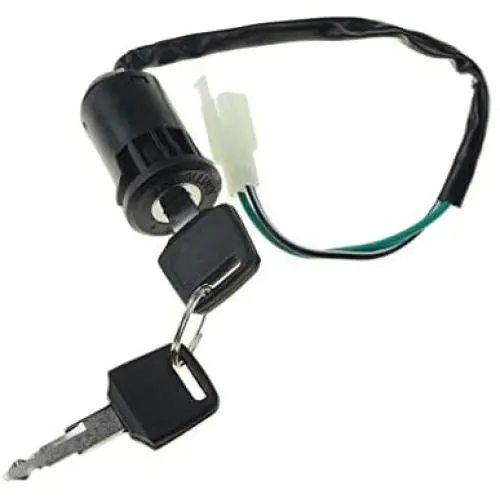 WOOSTAR 2 Wire Ignition Key Switch On Off 2 Position for 50cc 70cc 90cc 110cc 125cc 150cc 200cc 250cc Electrical Scooter Go Cart ATV 4 Wheeler Quad