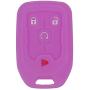 LemSa 2Pcs Silicone Key Fob Cover Case Skin Jacket Holder Full Protector Shell for GMC Terrain 2018 2019 2020, fit with HYQ1AA, 13584512, 13591388, 22984995,Black Purple