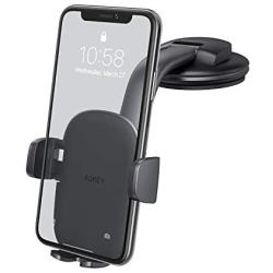 AUKEY Car Phone Mount [Strong Suction] Windshield Dashboard Car Phone Holder Anti-Shake 360 Degree Rotation Compatible with iPhone 11 Pro Max/11/XS Max/XS/8 and More