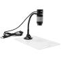 Plugable USB 2.0 Digital Microscope with Flexible Arm Observation Stand Compatible with Windows, Mac, Linux (2MP, 250x Magnification)