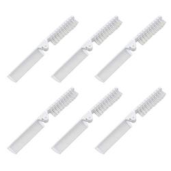 Antrader Foldable Travel Pocket Hair Comb & Brush Combo Styling Tool Men Women Combs White Pack of 6
