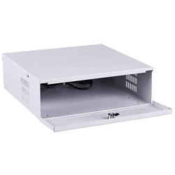 Ares Vision Heavy Duty 18'' x 18'' x 5'' DVR/PC Security Lock Box 16 Gauge with Exhaust Fan (18x18x5, White)