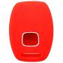 WERFDSR Sillicone key fob Skin key Cover Keyless Entry Remote Case Protector Shell for Honda Accord Civic CRV EX SE Element Pilot 4 button smart remote red