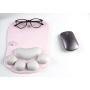 Cat Paw Mouse Pad with Wrist Support Soft Silicone Wrist Rests Wrist Cushion Comfort Mouse Pad Computer Mouse Mat Desk Decor Green(10.7x7.8x0.9) (Pink)