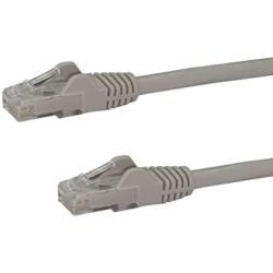 StarTech.com 1ft CAT6 Ethernet Cable - Gray CAT 6 Gigabit Ethernet Wire -650MHz 100W PoE RJ45 UTP Network/Patch Cord Snagless w/Strain Relief Fluke Tested/Wiring is UL Certified/TIA (N6PATCH1GR)