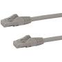 StarTech.com 1ft CAT6 Ethernet Cable - Gray CAT 6 Gigabit Ethernet Wire -650MHz 100W PoE RJ45 UTP Network/Patch Cord Snagless w/Strain Relief Fluke Tested/Wiring is UL Certified/TIA (N6PATCH1GR)