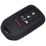 LemSa 2pcs Silicone 5 Buttons Smart Key Fob Cover Remote Keyless Entry Bag Compatible with Honda Civic Accord Pilot CR-V Pilot EX EX-L 2019 2018 2017 2016 2015 A2C81642600, Black/Blue