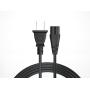 Pwr AC Cable Replacement Power Cord 2 Prong 6 Feet (Black)